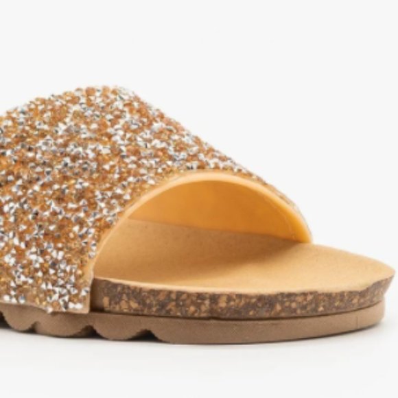Forever Women's Glitter Cork Slides - Size 6-1/2 - Picture 12 of 14